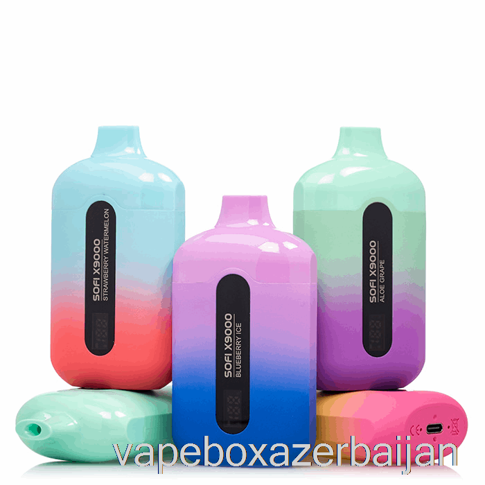 Vape Box Azerbaijan SOFI X9000 Smart Disposable Watermelon Cotton Candy